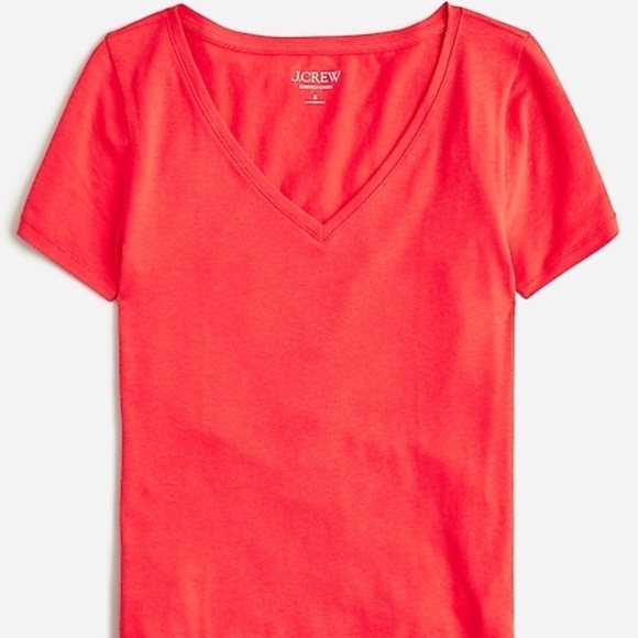 J. Crew Tops - J. Crew Vintage Cotton V-neck T-shirt - Linen Stretch Size XS NWT